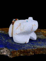Angelite Frog Zuni Fetish