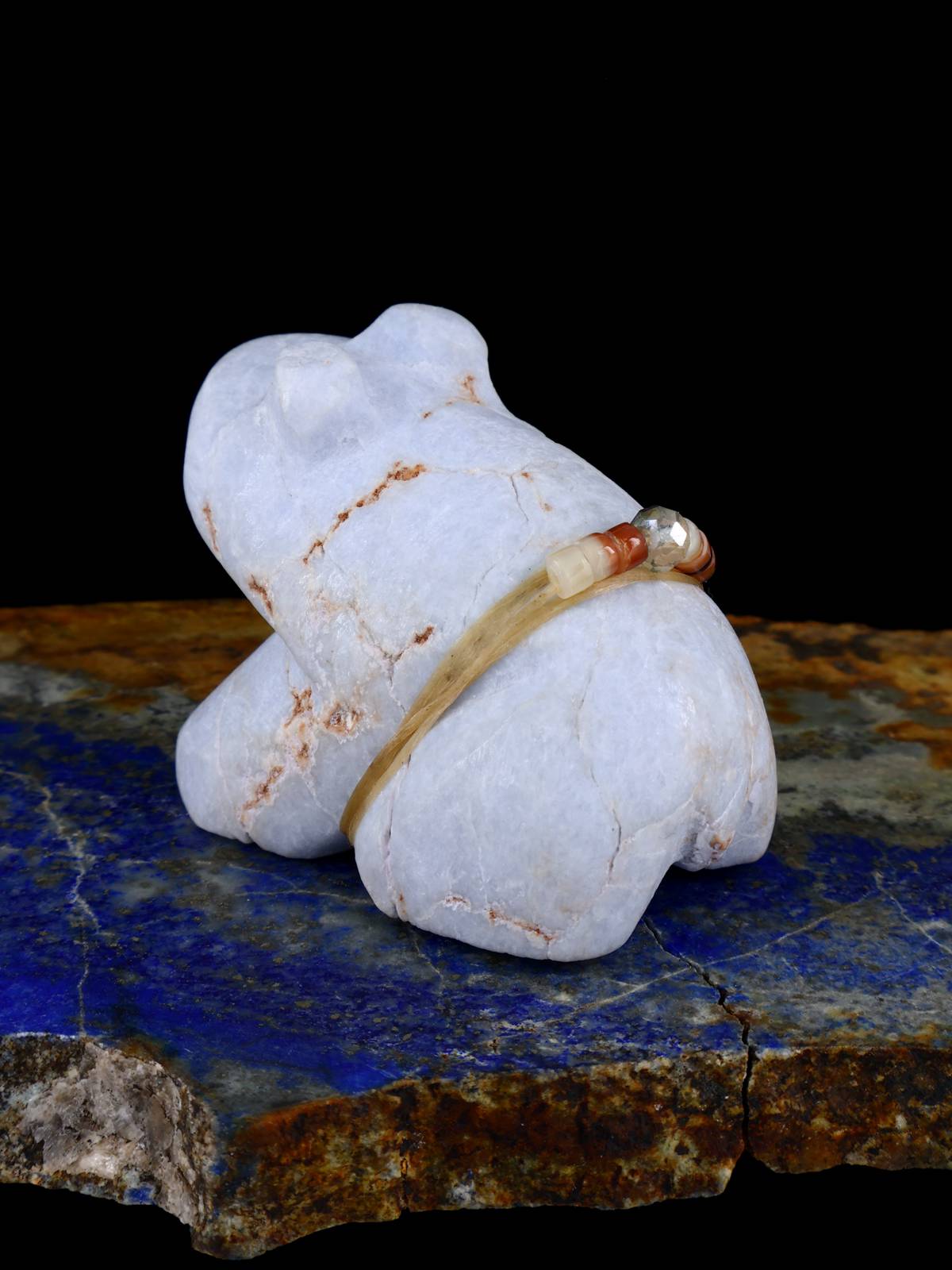 Angelite Frog Zuni Fetish