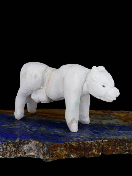 Alabaster Buffalo Zuni Fetish - PuebloDirect.com
