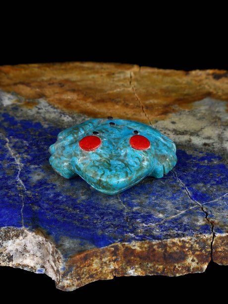 Fétiche Zuni Grenouille Turquoise