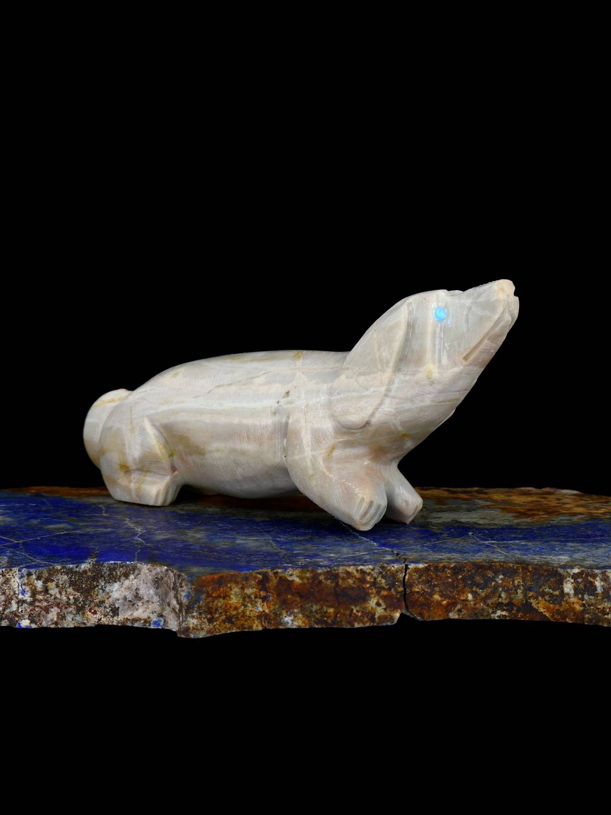 Picasso Marble Dog Zuni Fetish