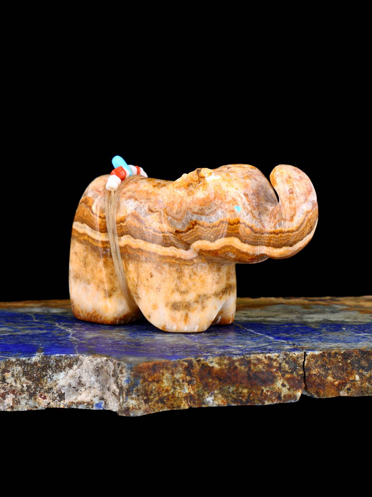 Onyx Elephant Zuni Fetish