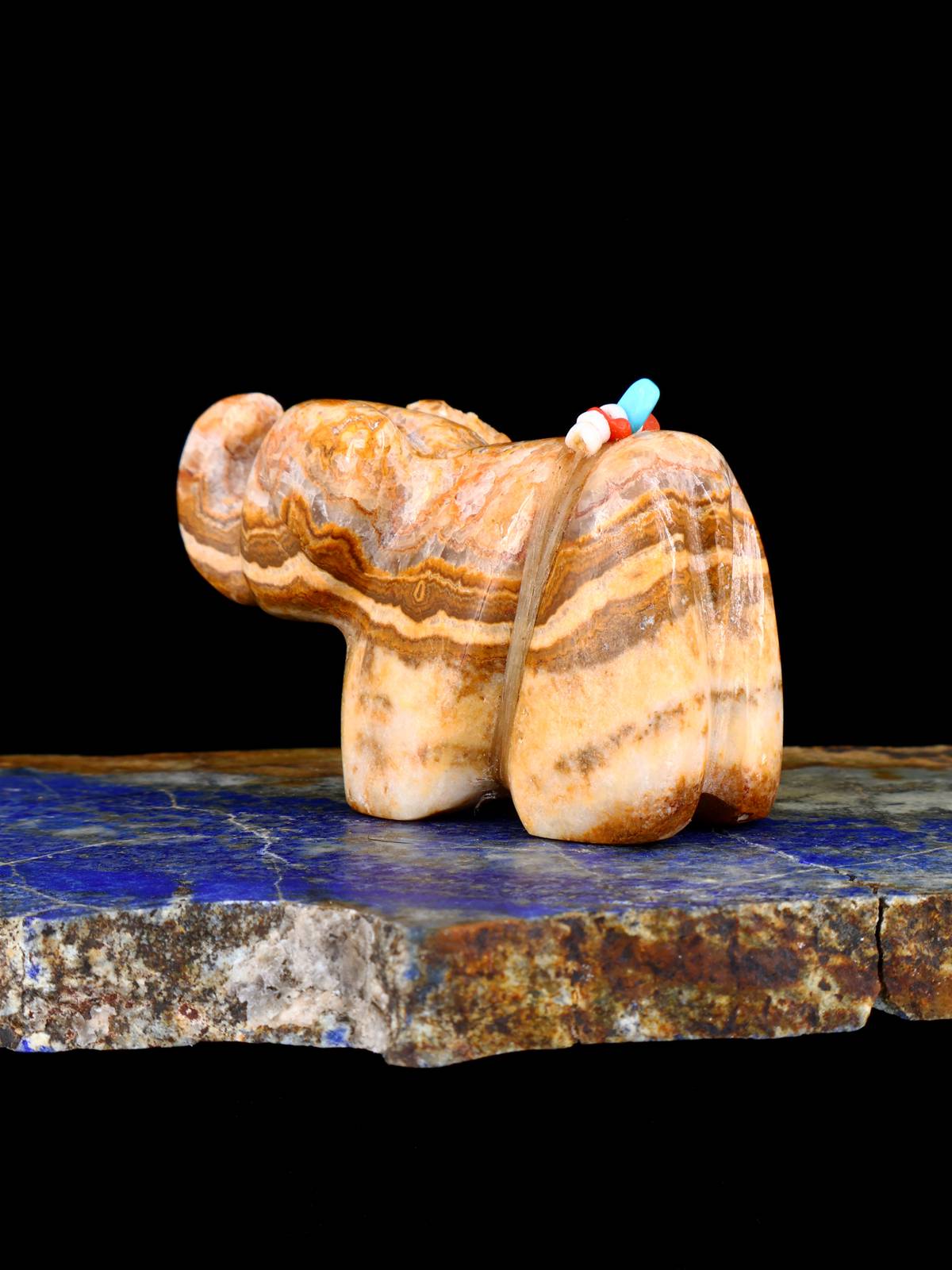 Onyx Elephant Zuni Fetish
