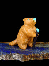 Travertine Beaver Zuni Fetish Carving