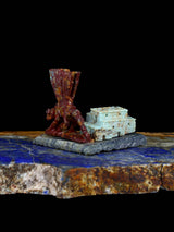 Chrysocolla Pueblo Scene Zuni Fetish Carving