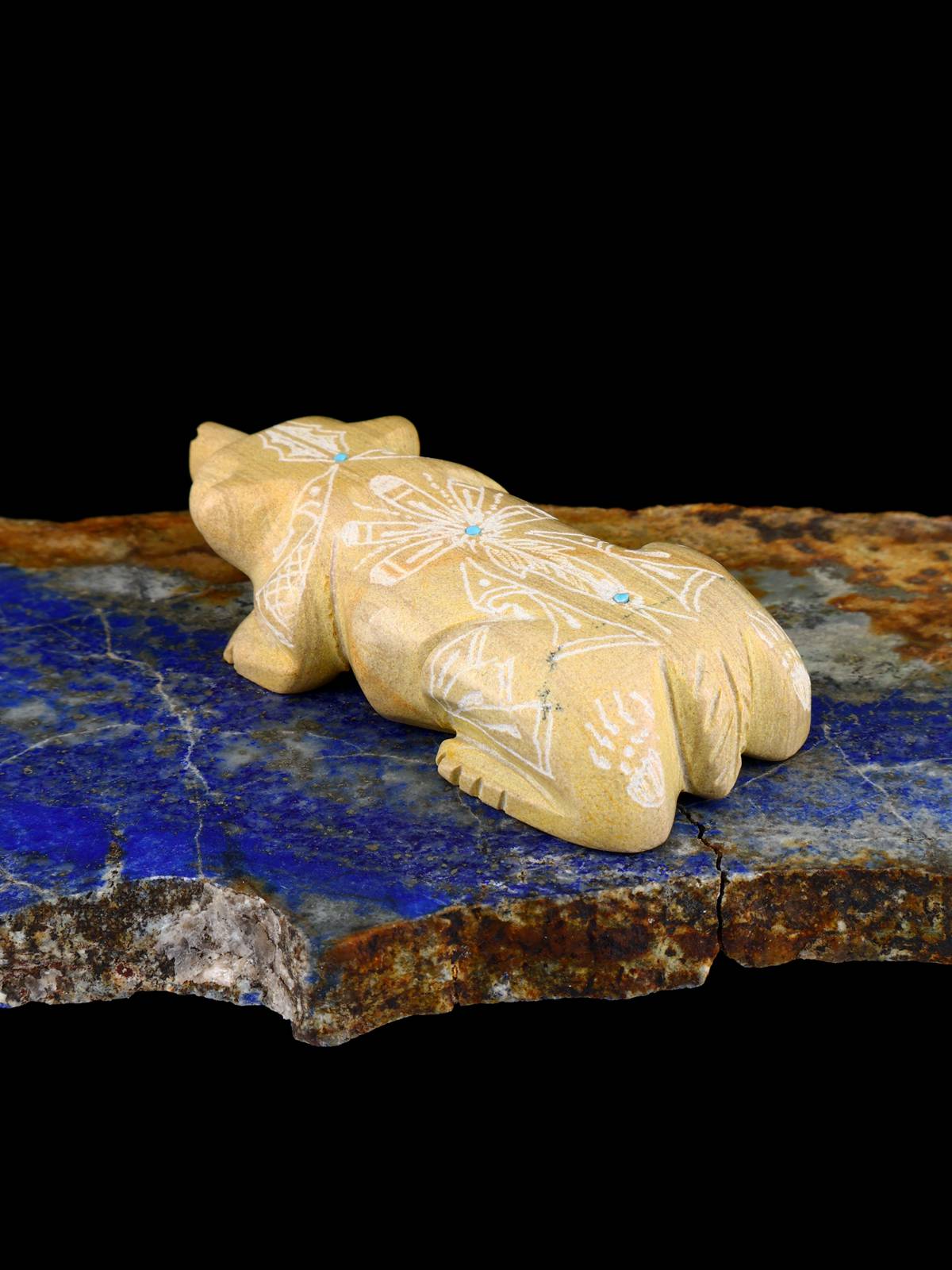 Etched Picture Jasper Badger Zuni Fetish