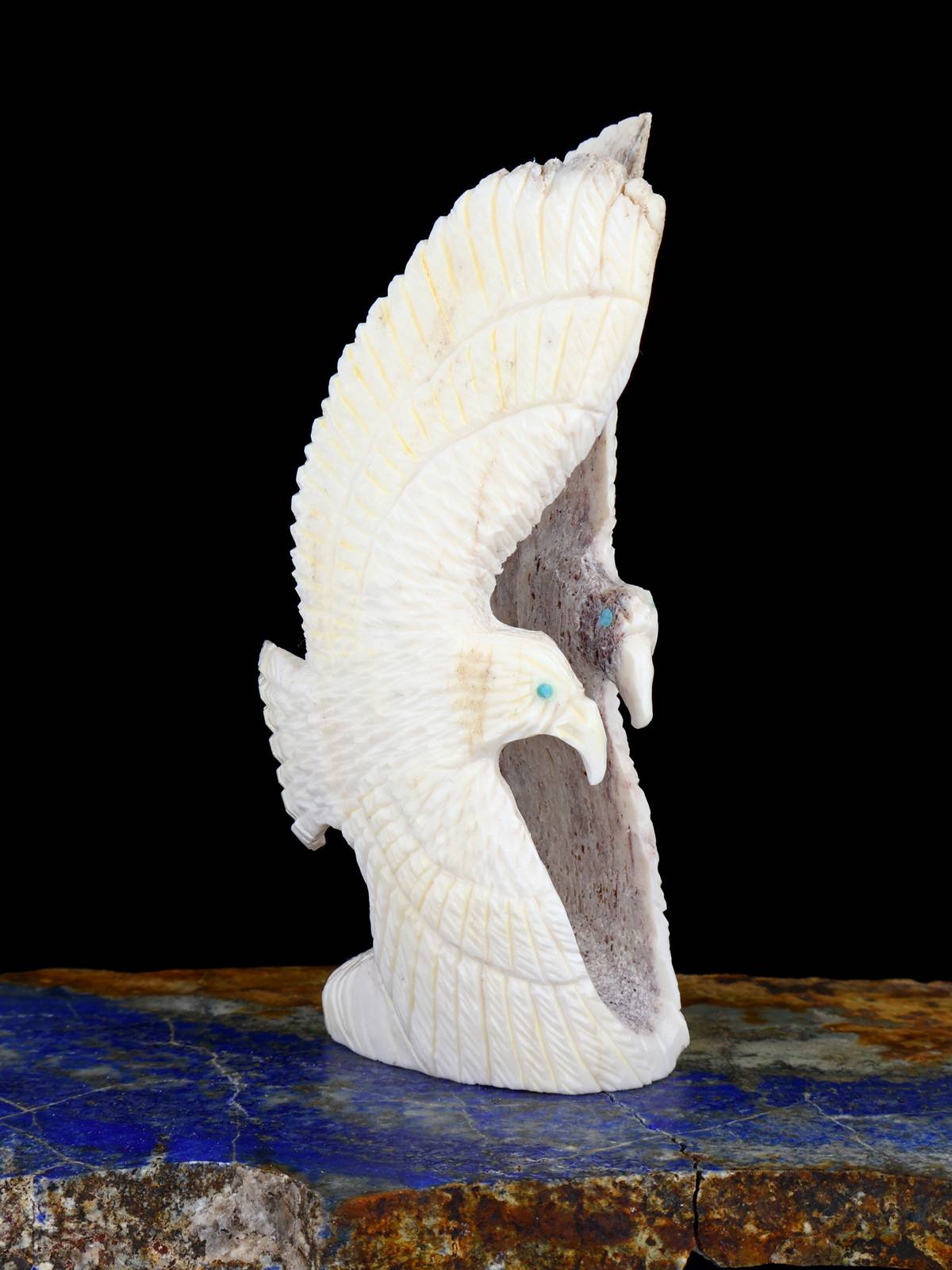 Fetiche Zuni de la familia Águila de Asta