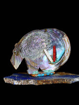Large Abalone Bear Zuni Fetish