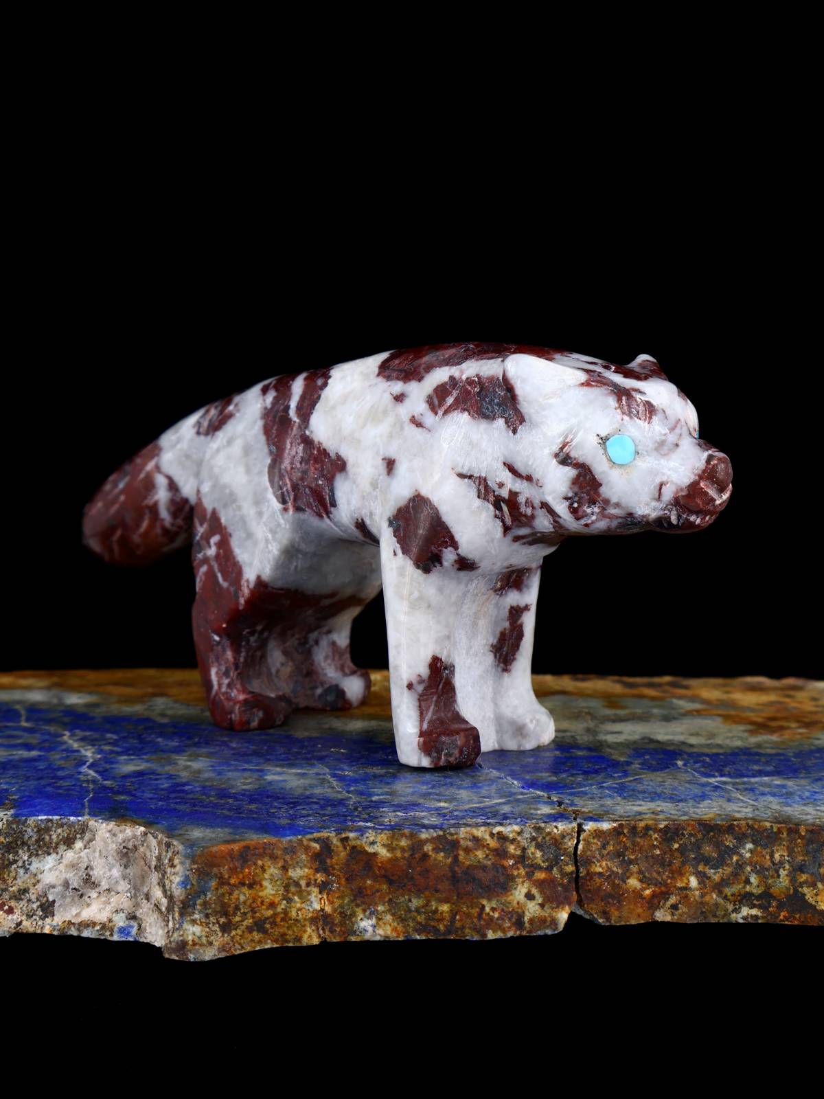 Marble Wolf Zuni Fetish