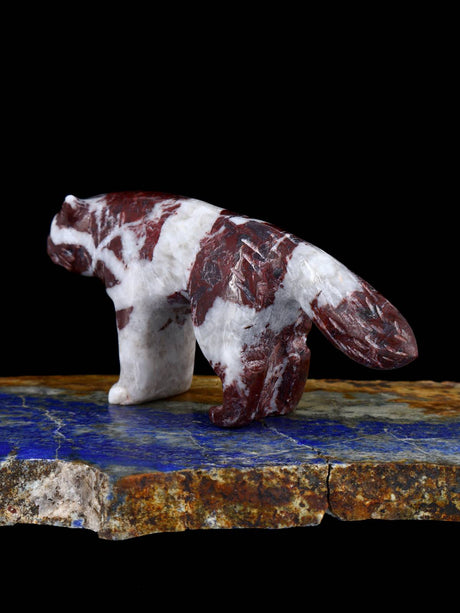 Marble Wolf Zuni Fetish