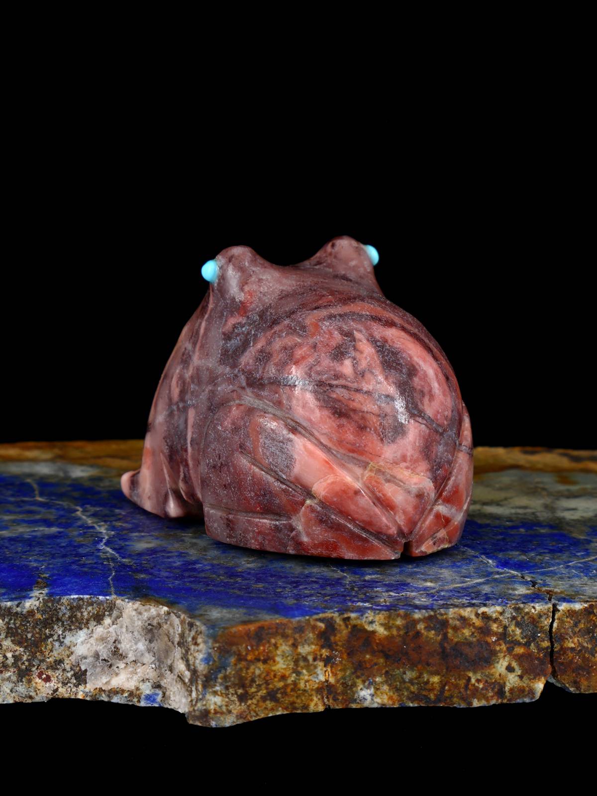 Watermelon Serpentine Frog Zuni Fetish