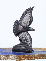 Black Marble Eagle Zuni Fetish