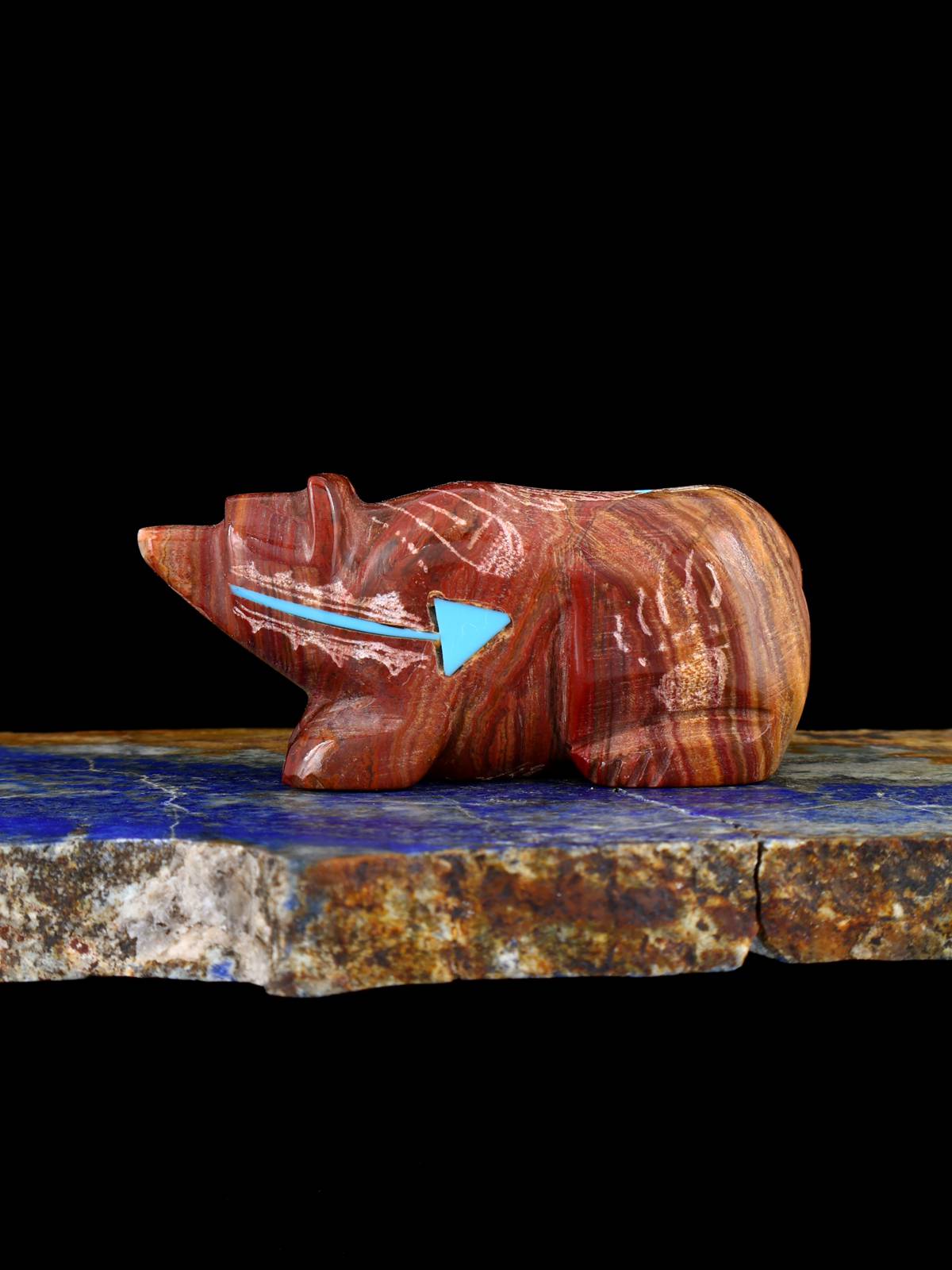 Onyx Doble Oso Zuni Fetiche