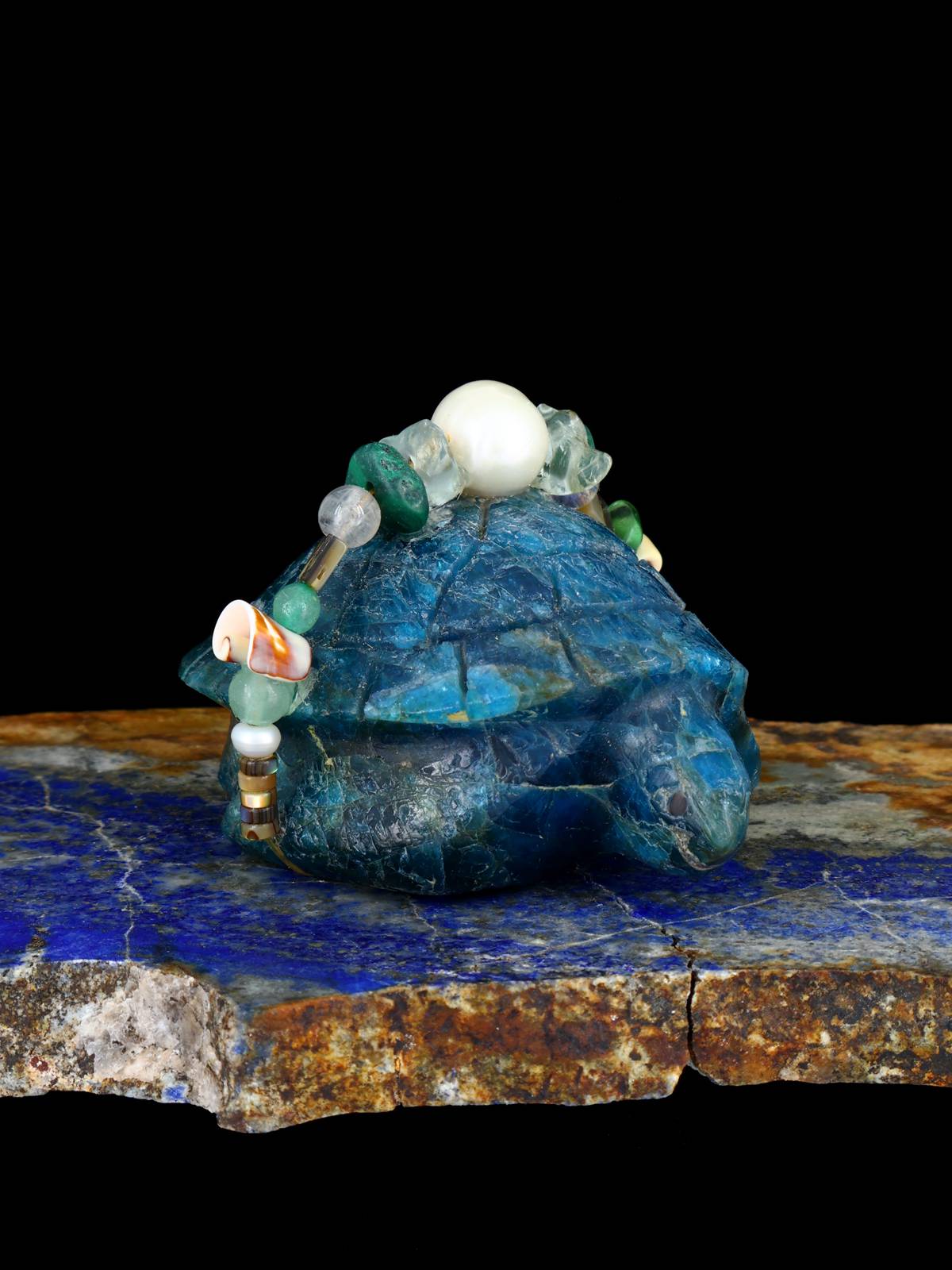 Chrysocolla Turtle Zuni Fetish