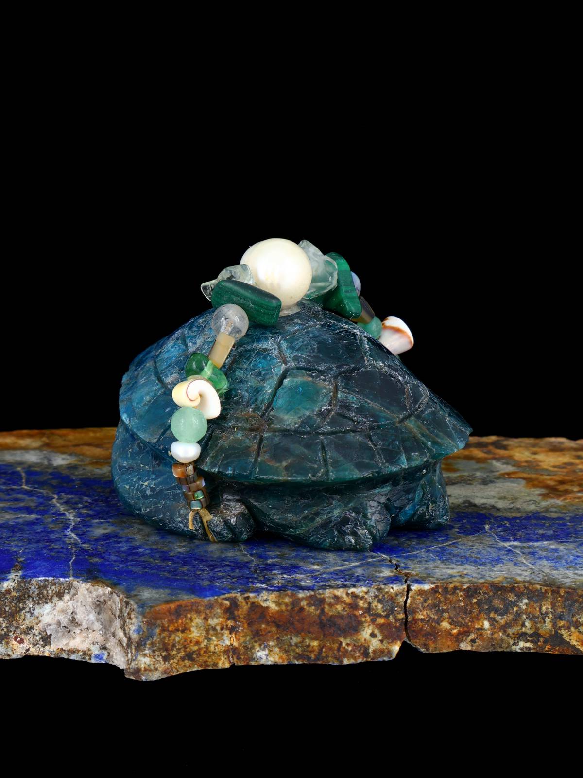 Chrysocolla Turtle Zuni Fetish