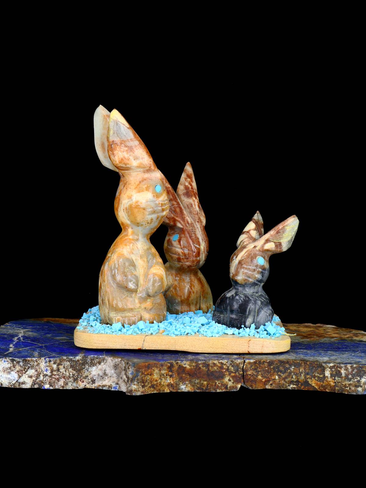 Picasso Marble Rabbits Zuni Fetish