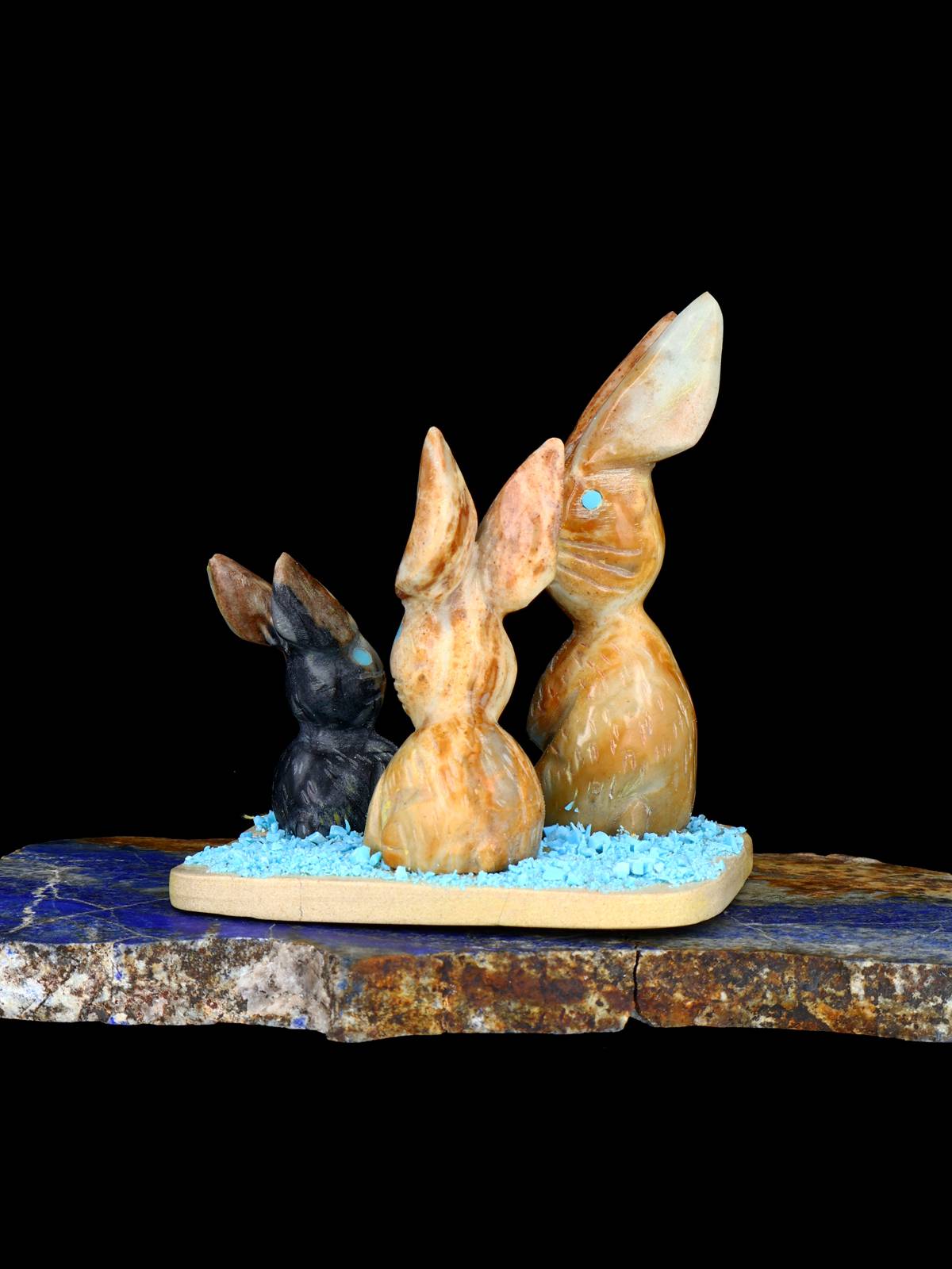 Picasso Marble Rabbits Zuni Fetish