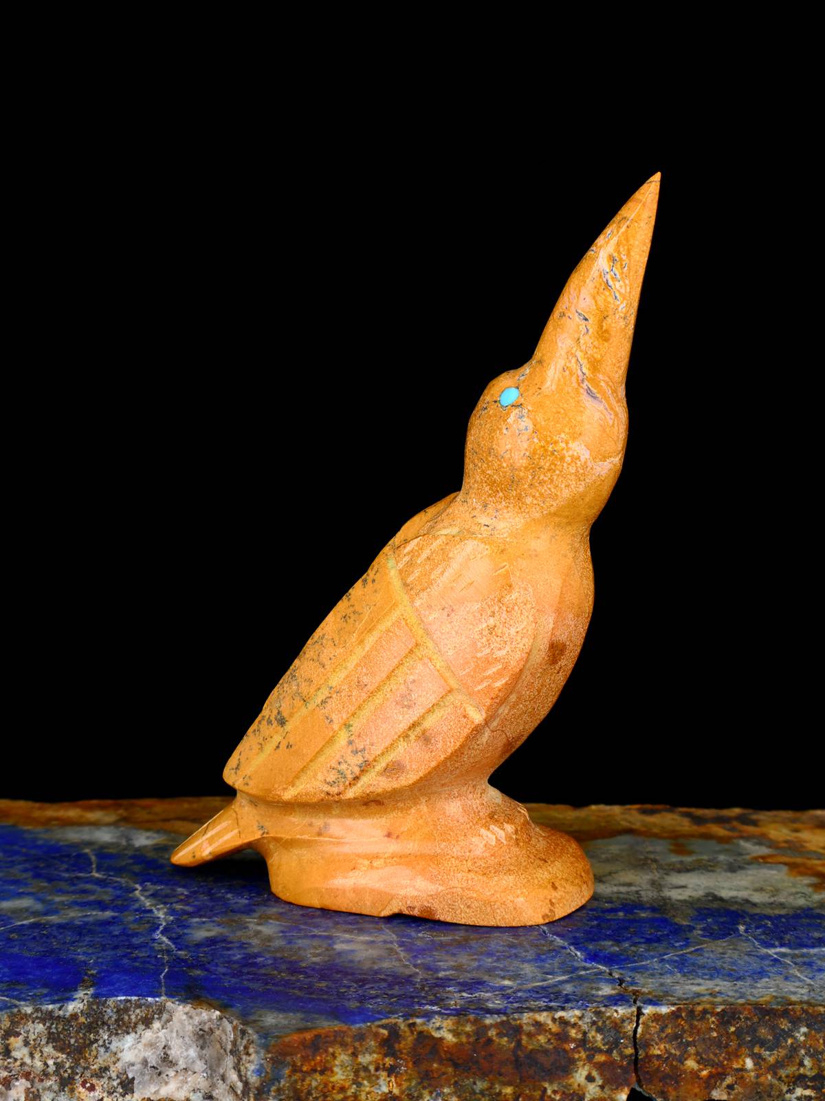 Travertine Bird Zuni Fetish Carving