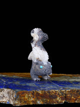 Zebra Marble Skunk With Bottom In The Air Zuni Fetish