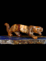 Onyx Mountain Lion Zuni Fetish