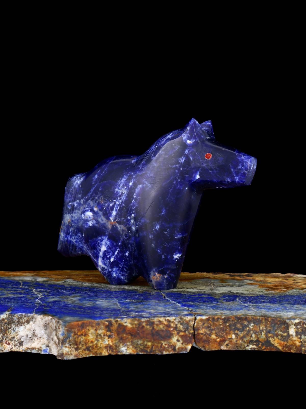 Sodalite Horse Zuni Fetish