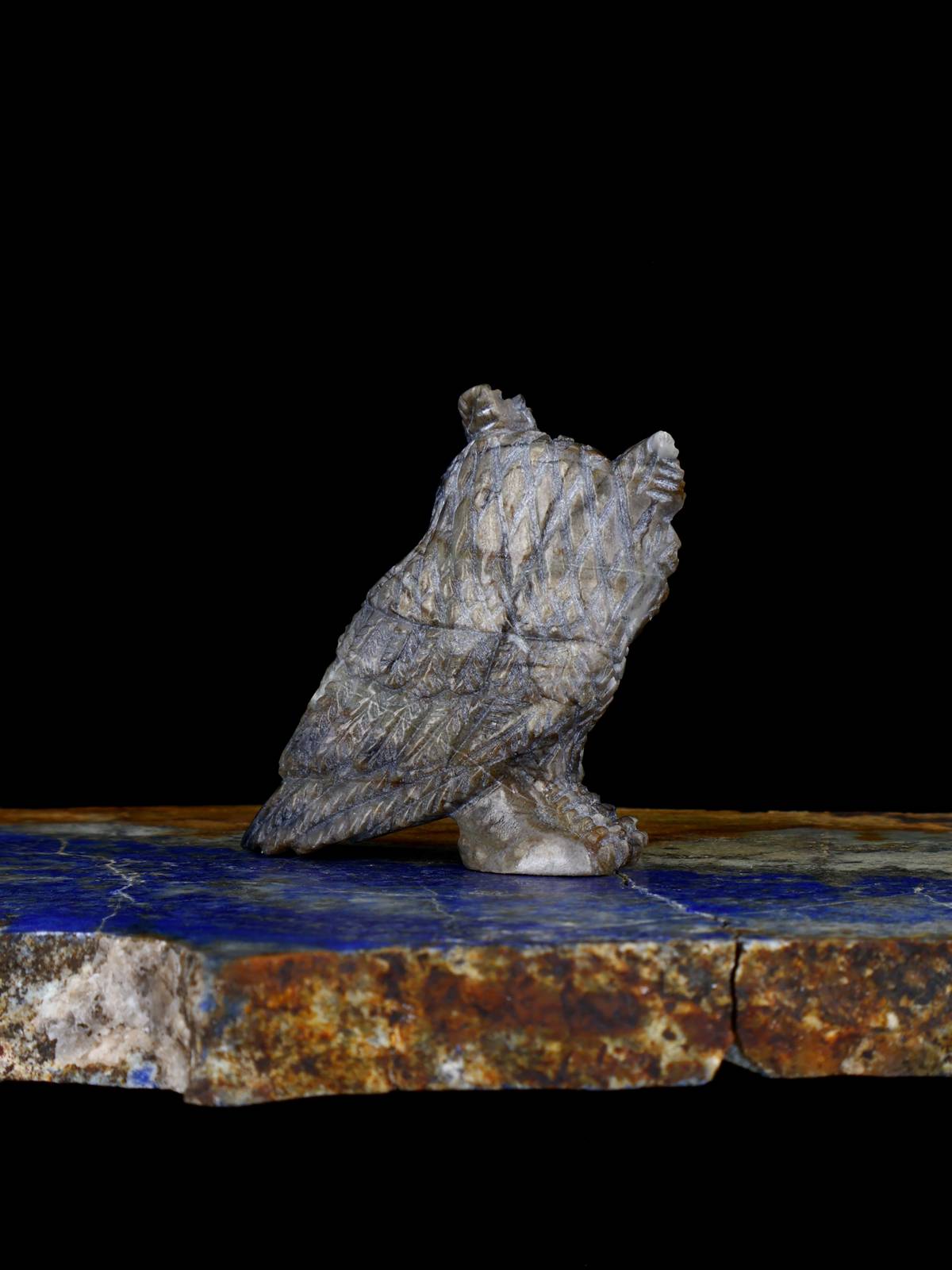 Picasso Marble Owl Zuni Fetish
