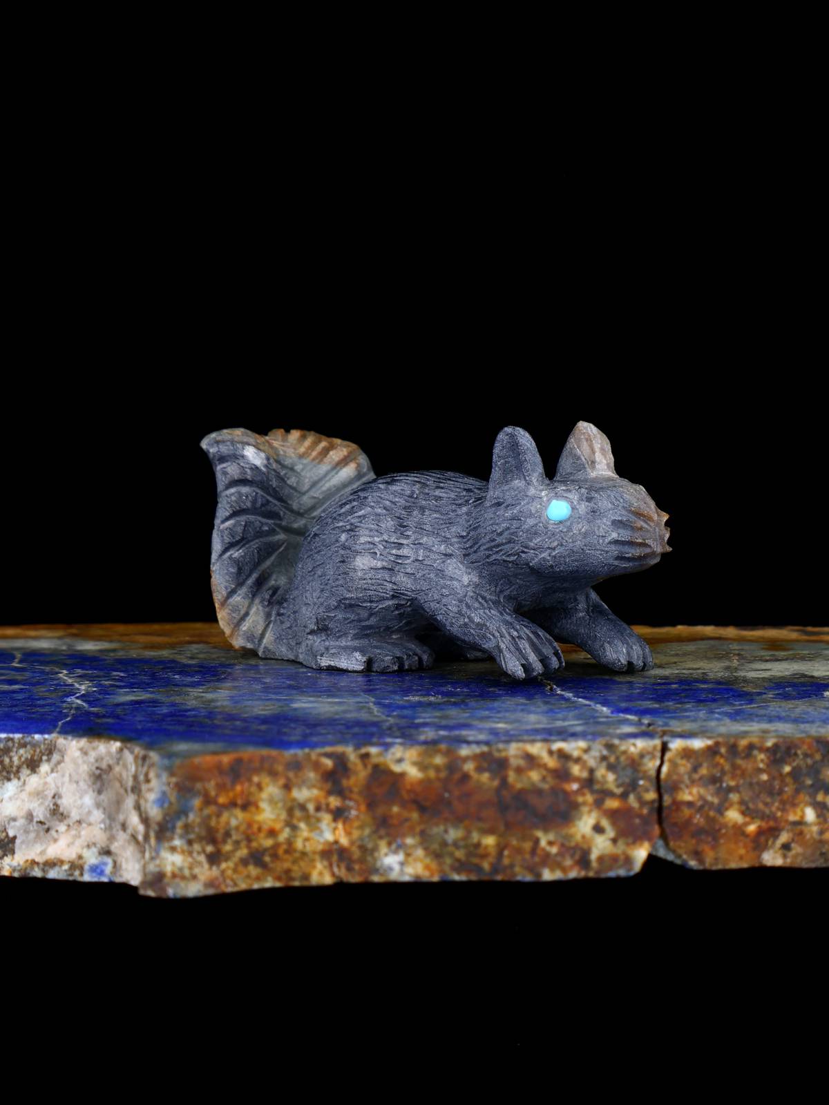 Picasso Marble Squirrel Zuni Fetish