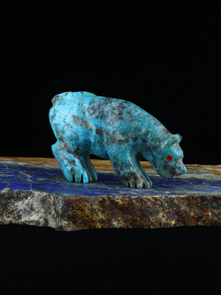 Turquoise Mountain Lion Zuni Fetish - PuebloDirect.com