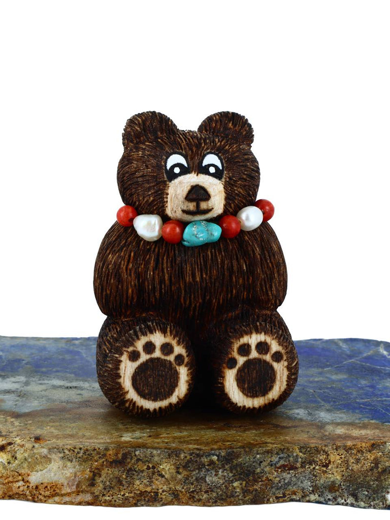 Wood Bear Zuni Fetish - PuebloDirect.com