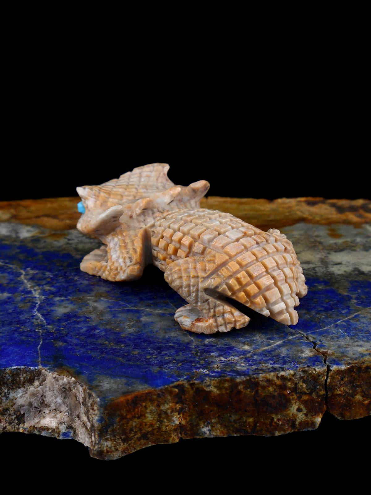 Picasso Marble Horned Toad Zuni Fetish