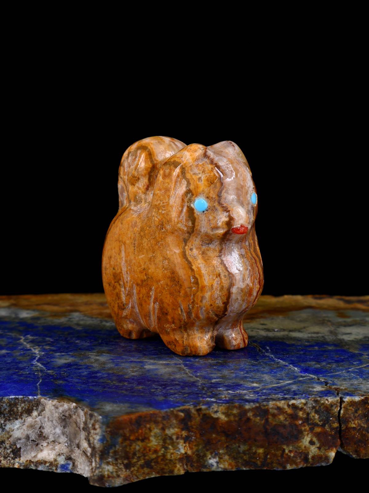 Onyx Dog Zuni Fetish