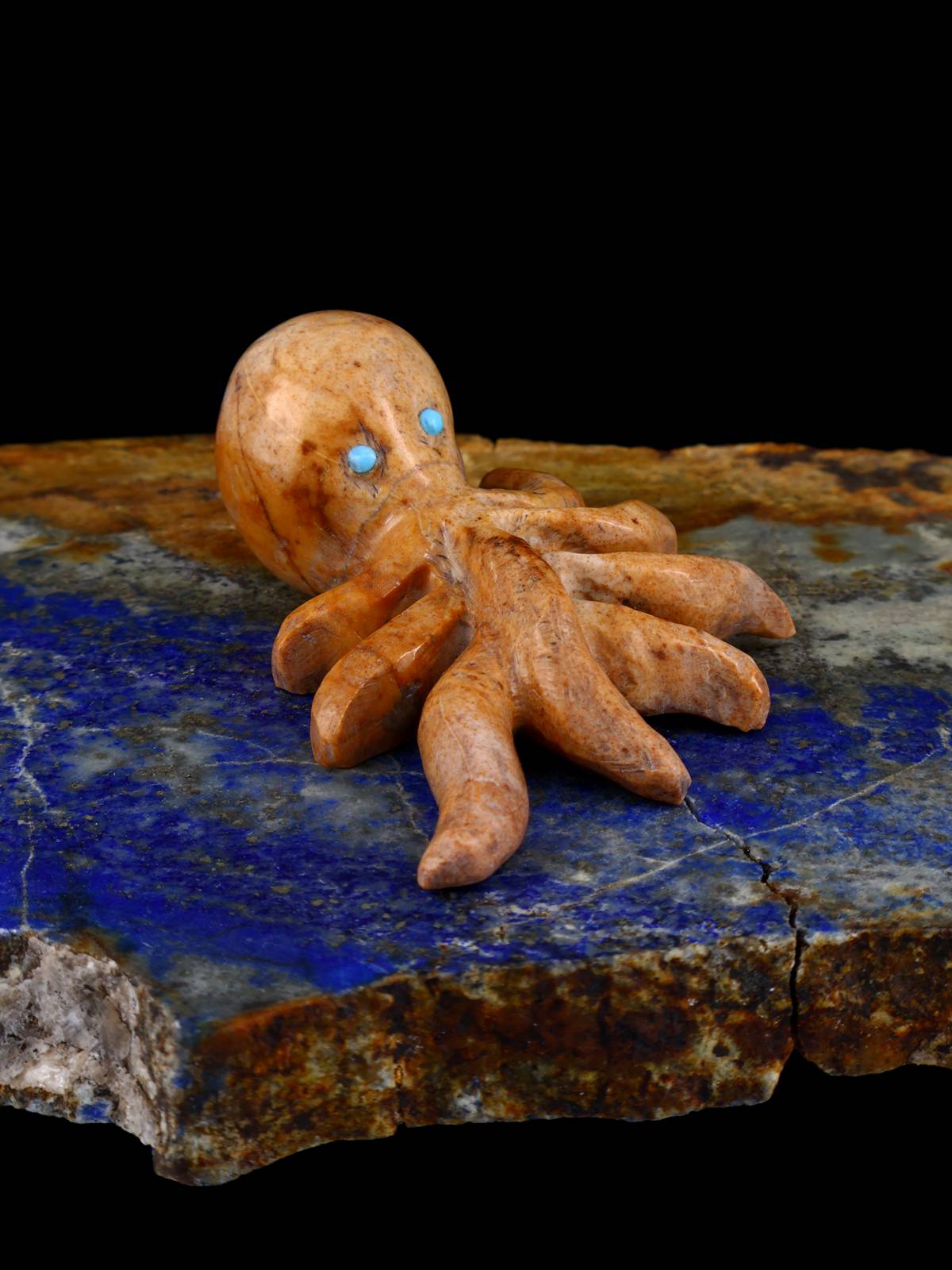 Travertine Octopus Zuni Fetish