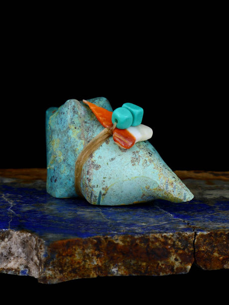 Chrysocolla Coyote Zuni Fetish
