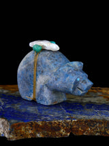 Denim Lapis Bear Zuni Fetish