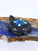 Black Marble Turtle Zuni Fetish