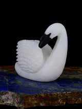 White Marble Swan Zuni Fetish
