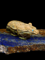 Serpentine Wolf Zuni Fetish