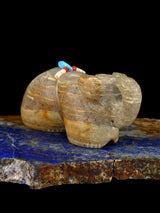 Fetiche Zuni de Bisonte de Piedra Fósil