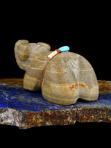 Fetiche Zuni de Bisonte de Piedra Fósil