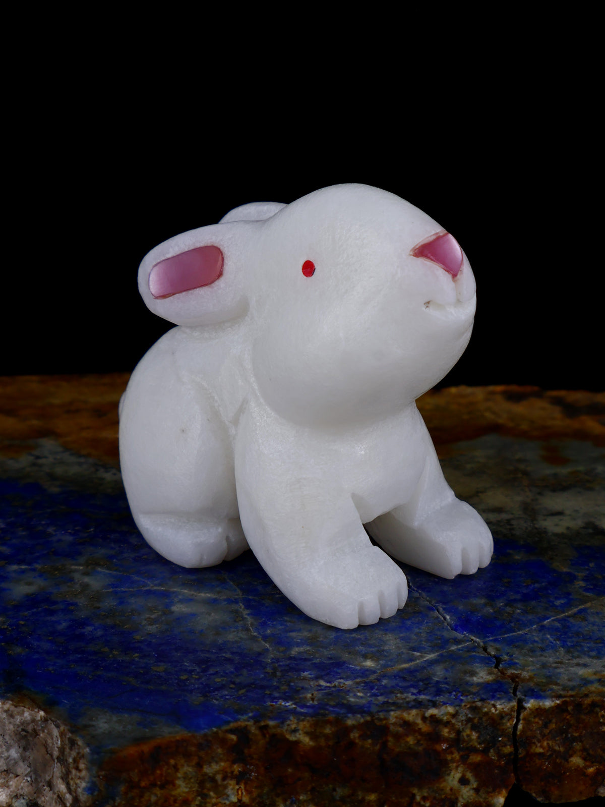 White Marble Rabbit Zuni Fetish
