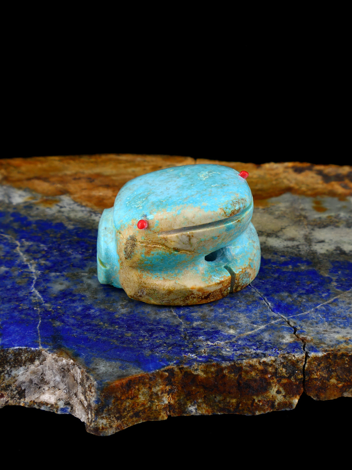 Turquoise Frog Zuni Fetish