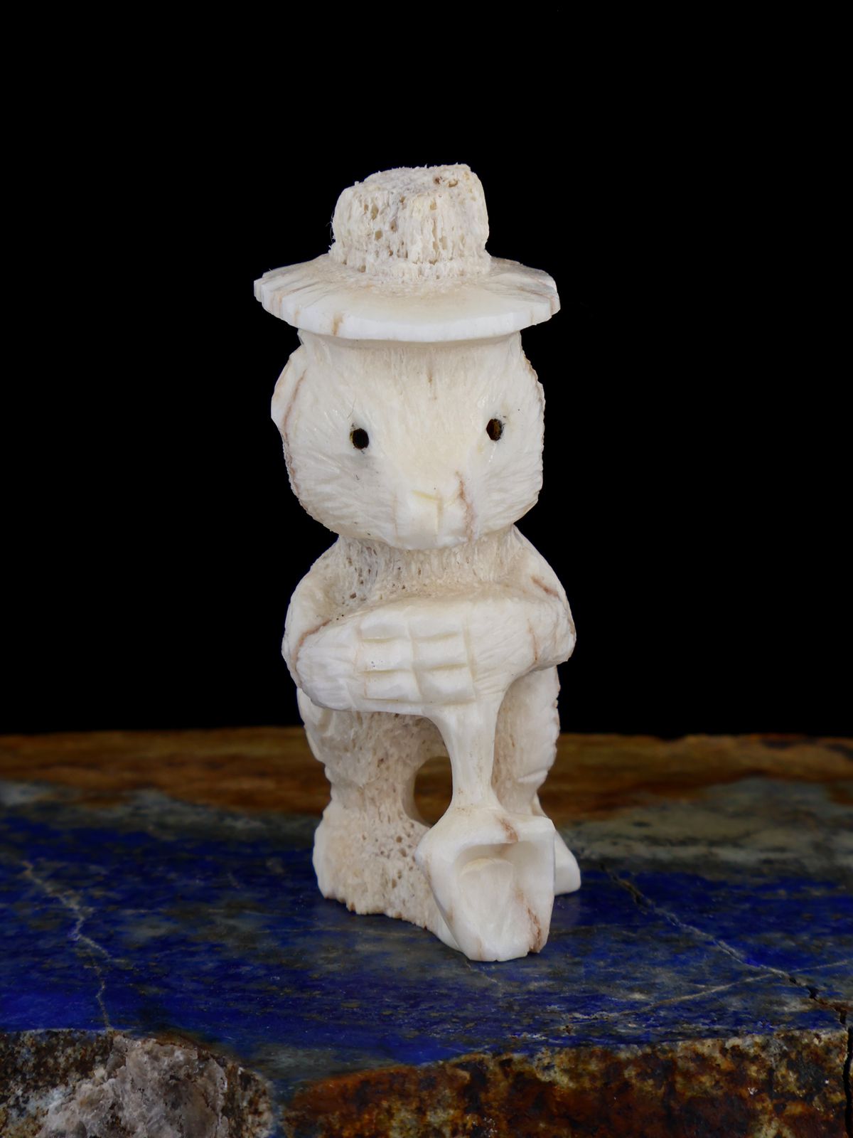 Antler Smokey Bear Zuni Fetish - PuebloDirect.com