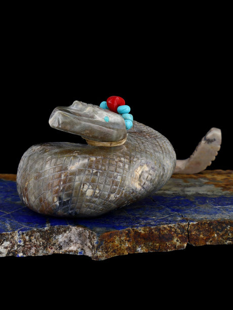 Picasso Marble Snake Zuni Fetish - PuebloDirect.com