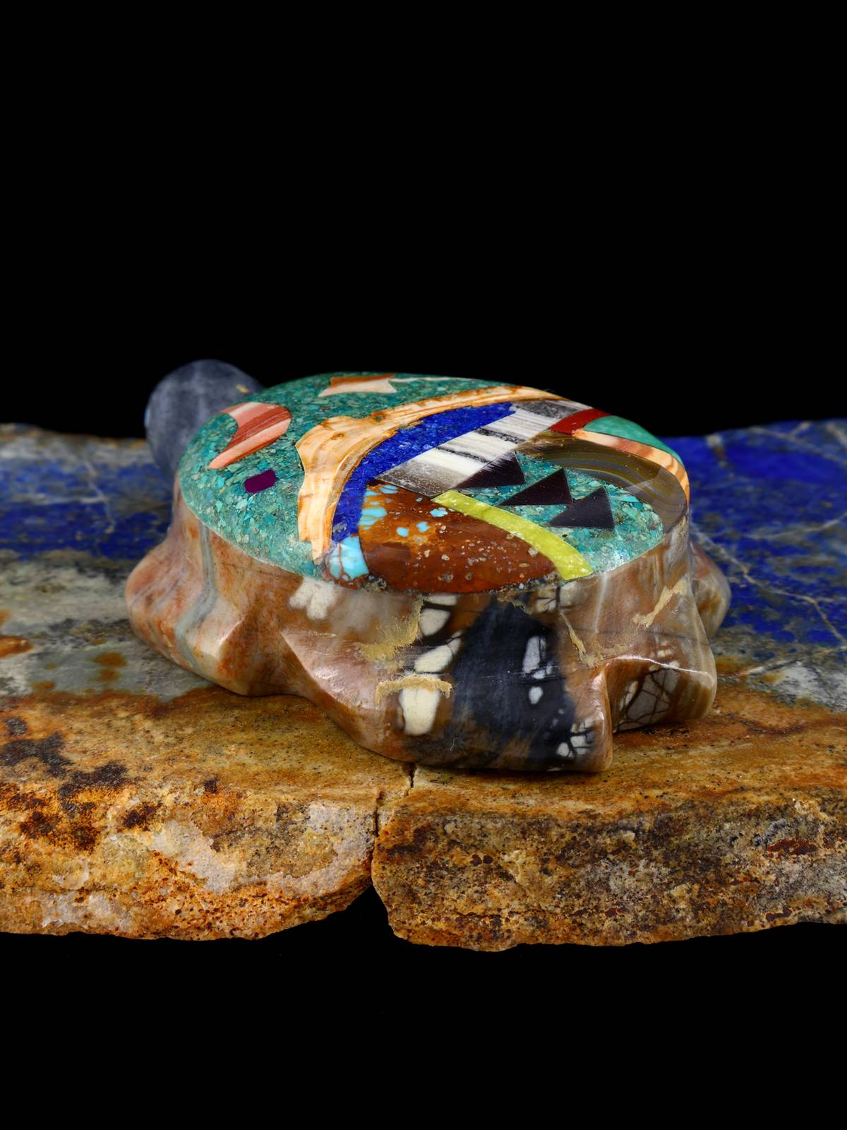 Mosaic Inlay Turtle Zuni Fetish