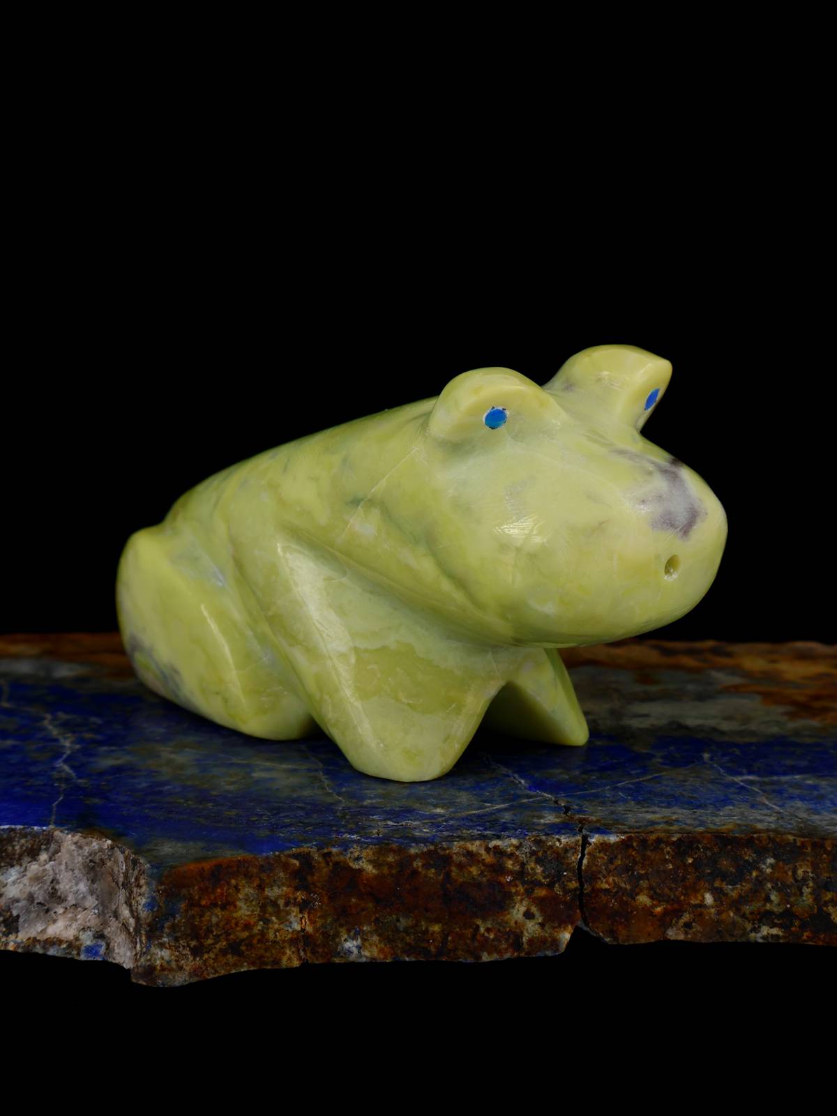 Serpentine Frog Zuni Fetish