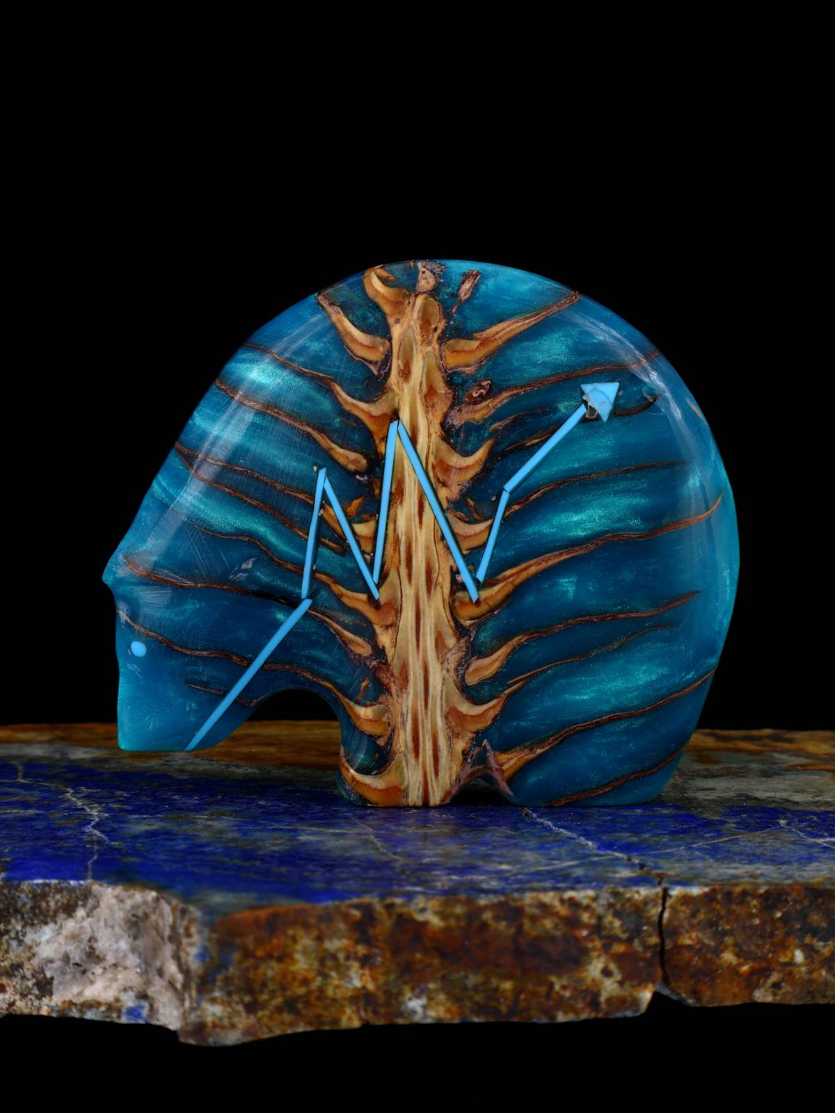 Pinecone in Resin Medicine Bear Zuni Fetish