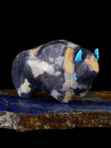 Egyptian Marble Bison Zuni Fetish