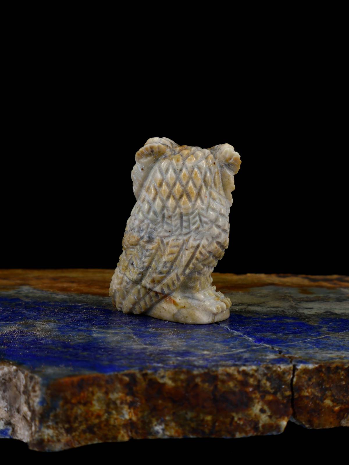 Picasso Marble Owl Zuni Fetish