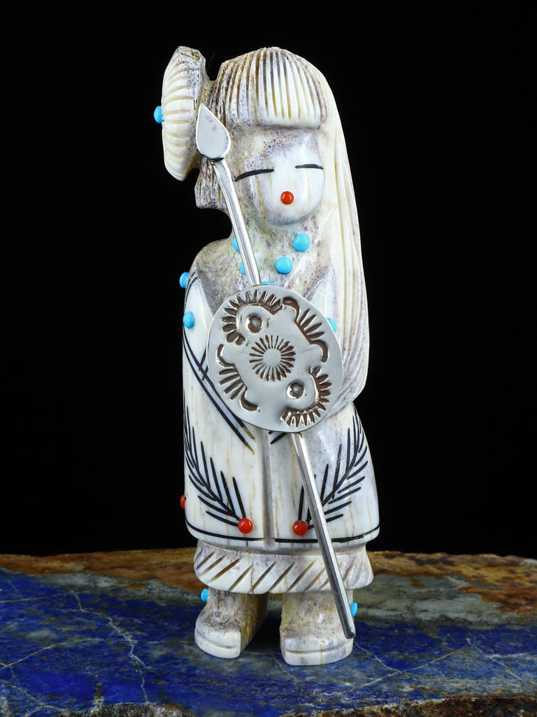Antler Warrior Maiden Zuni Fetish - PuebloDirect.com