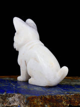 White Marble Dog Zuni Fetish